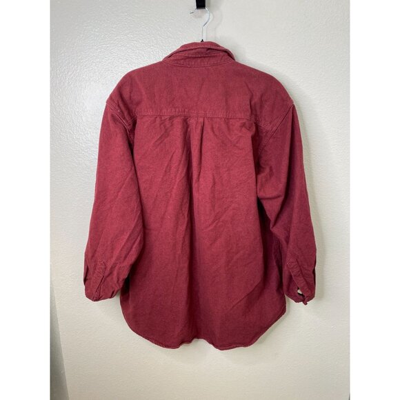 Field & Stream Mens Vintage Button-Up Flannel Shirt Red Long Sleeve - Picture 4 of 6